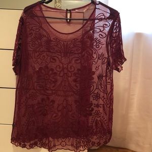 🎈B1G1🎈 Mesh embroidered top